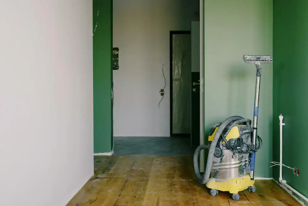 Cleaned interior of a historic townhouse renovation